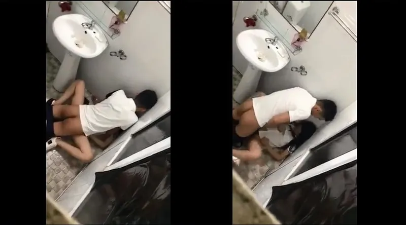 Nhân tình say xỉn và anh bồ trong phòng tắm nhà hàng